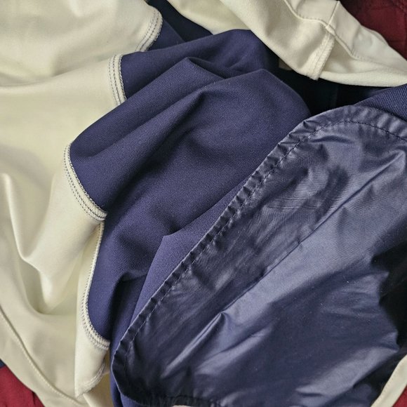 Tory Sport Women's Midnight Blue/White Hooded Running Performance Vest Size XL - Picture 13 of 16